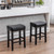 Counter Height 26" Bar Stools for Kitchen Counter Backless Faux Leather Stools Farmhouse Island Chairs (26 Inch, Set of 2)