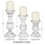 Turned Design Wooden Candle Holder with Distressed Details, Set of 3, White