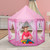 53"H Princess Castle Play Tent House with LED Star Lights for Kids, Indoor and Outdoor, Pink XH