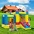 3.2*3*2.5m 420D Thick Oxford Cloth Inflatable Bounce House Castle Ball Pit Jumper Kids Play Castle Multicolor