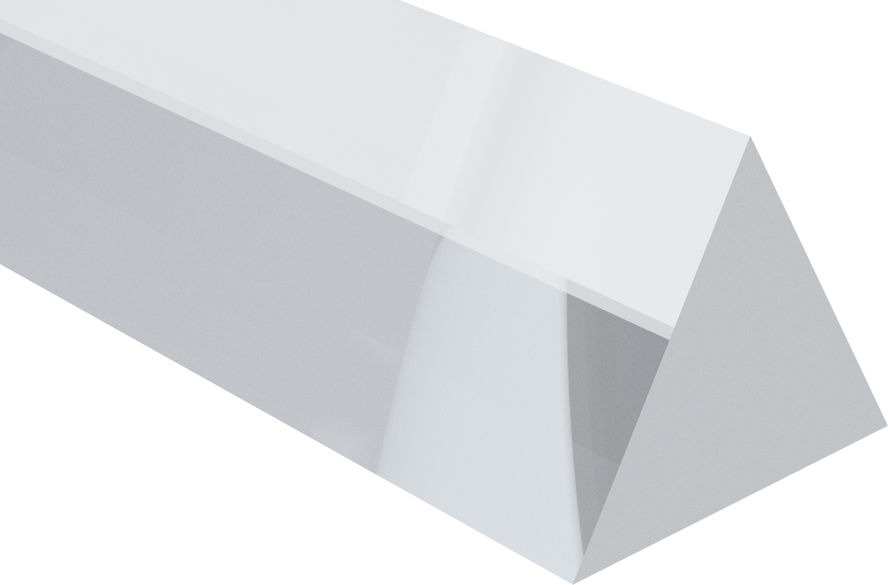 PlasticCraft Acrylic Extruded Clear Equilateral Triangle Rod