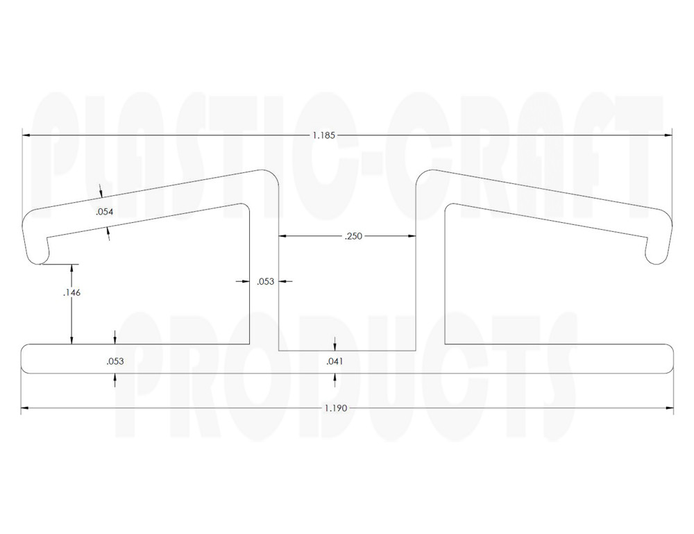 PlasticCraft PVC Living Hinge with Bottom Groove
