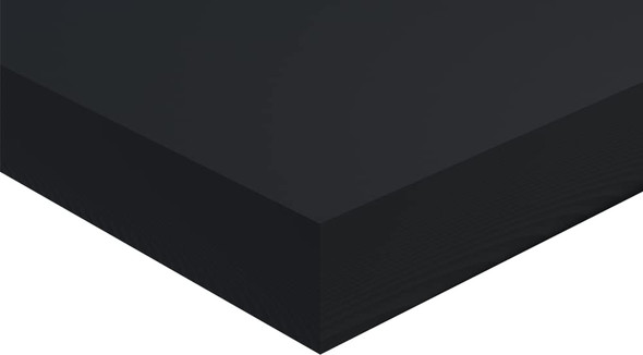 Expanded PVC Sheet - Black, 3mm (0.1181") Thick - 23.875" W x 48" L