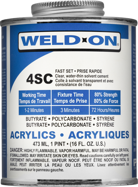SCIGRIP IPS Weld-On #4SC - Low VOC Fast Set Solvent Cement For Acrylics
