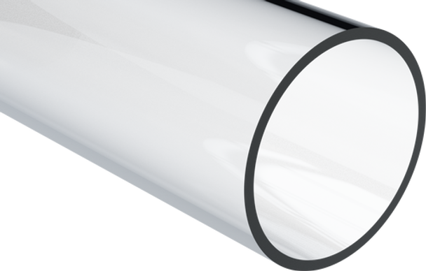 Polycarbonate Clear Round Tube - Clear, 4" ID | 4.25" (4-1/4") OD - 30" L