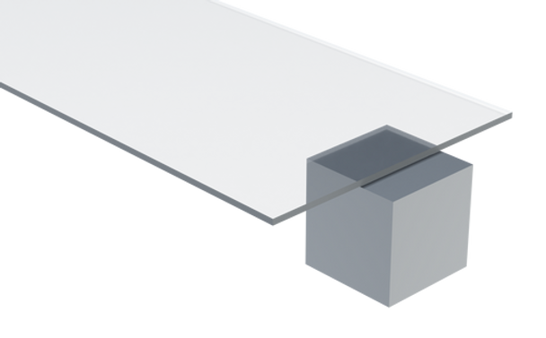 Acrylic Extruded Clear Non-Glare Sheet - Clear, 0.060" - 37.4" W x 61" L
