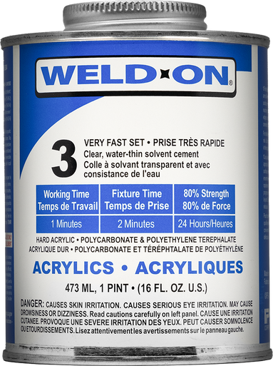 IPS Adhesives Weld-On 3 Acrylic Plastic Cement, Solvent Based