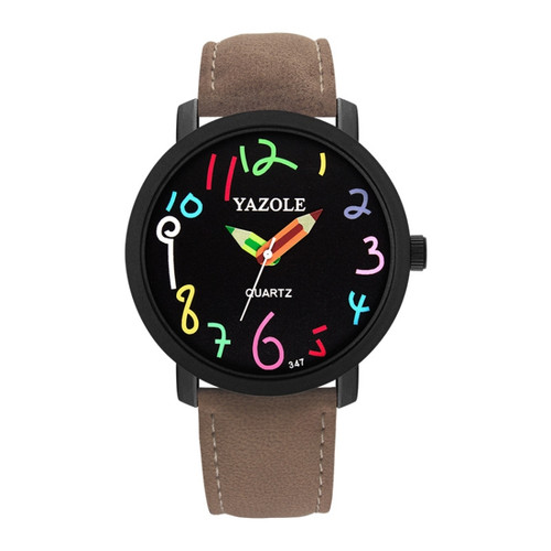 YAZOLE Personality Arabic Numeral Dial Student Watch Quartz Children Watch