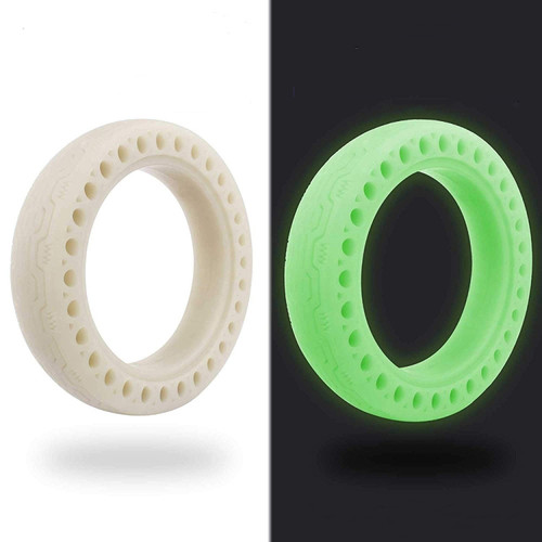 M0137 For Xiaomi Mijia M365 Electric Scooter Accessories 8.5 inch Shock-absorbing Pattern Honeycomb Solid Tire Fluorescent Tire