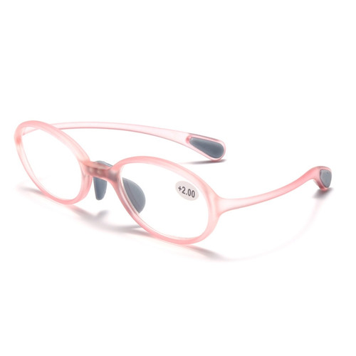 Portable Magnifying Glass Presbyopic Glasses Silicone Anti-Blue Light Reading Glasses, Degree: