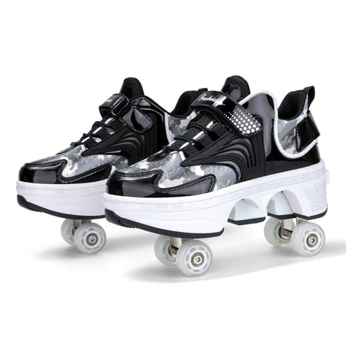 Children Walking Shoes Four-wheel Retractable Roller Skates