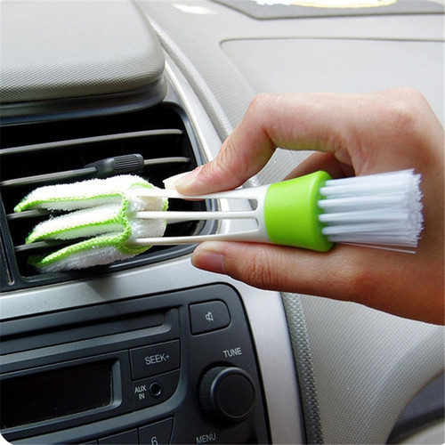 Clean Tool Dirt Duster Brush Dual Head for Car Air-Condition Vent Blind