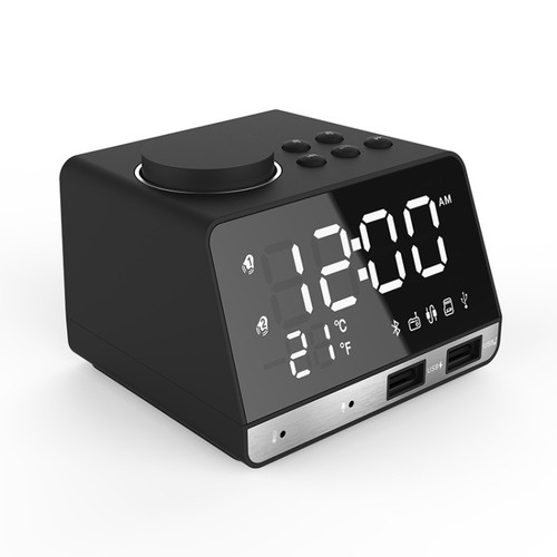 K11 Creative LED Bluetooth 4.2 Speaker Alarm Clock Music Display Radio