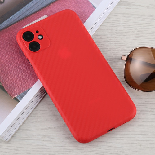 For iPhone 11 Carbon Fiber Texture PP Protective Case