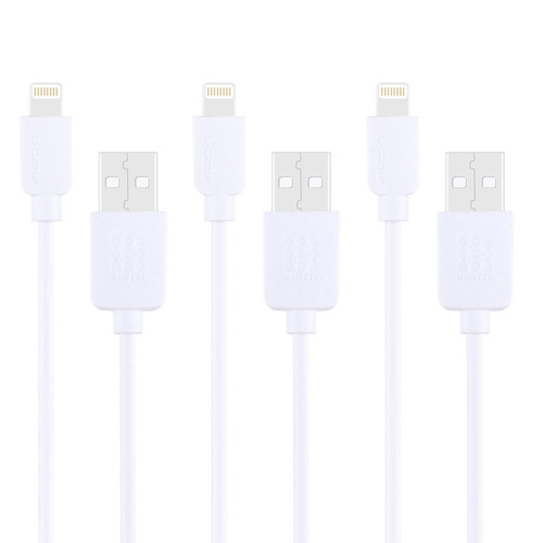 3 PCS HAWEEL 1m High Speed 8 pin to USB Sync and Charging Cable Kit for iPhone, iPad