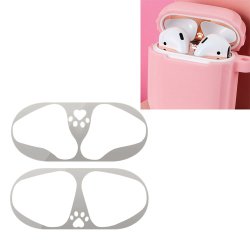 Cat Claw Pattern Metal Dustproof Protective Sticker for Apple AirPods 1/2