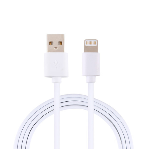 2A USB Male to 8 Pin Male Interface Injection Plastic Charge Cable, Length: 1.5m