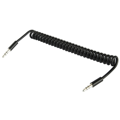 Spring Coiled 3.5mm Aux Cable, Compatible with Phones, Tablets, Headphones, MP3 Player, Car/Home Stereo & More, Length: 20cm up to 80cm