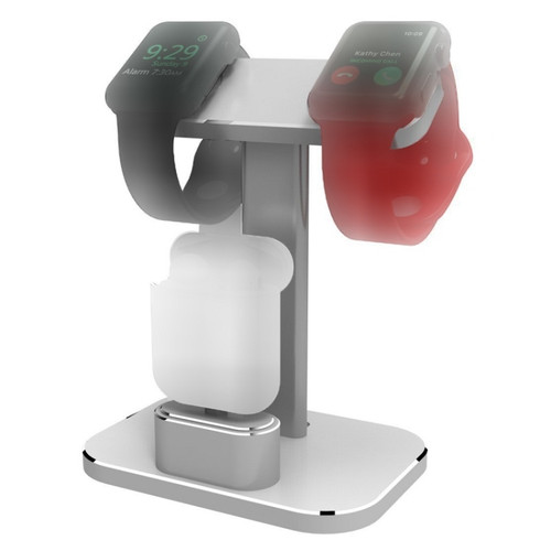 XMJ-003 Multifunctional Metal Desktop Stand Wireless Charging Stand for iWatch / iPods