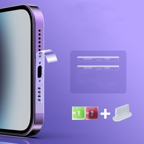 5 Sets Soft Hydrogel Film Speaker Dust Net For iPhone 14 iPhone 13 iPhone 12 Series ,Spec：