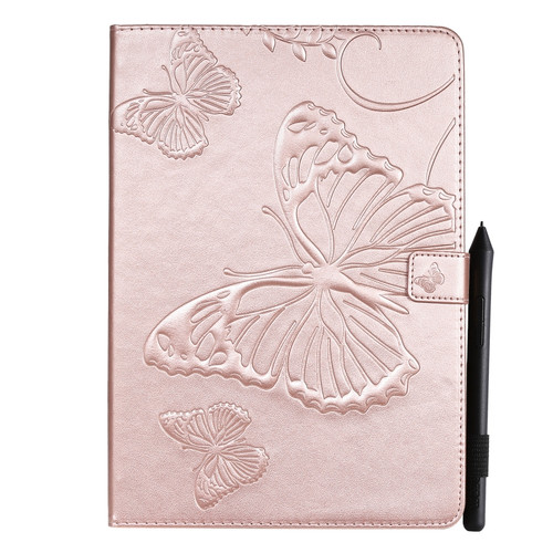 Pressed Printing Butterfly Pattern Horizontal Flip PU Leather Case with Holder & Card Slots & Wallet & Pen Slot