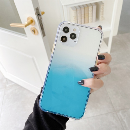 Gradient Shockproof TPU + Acrylic Protective Case with Detachable Buttons