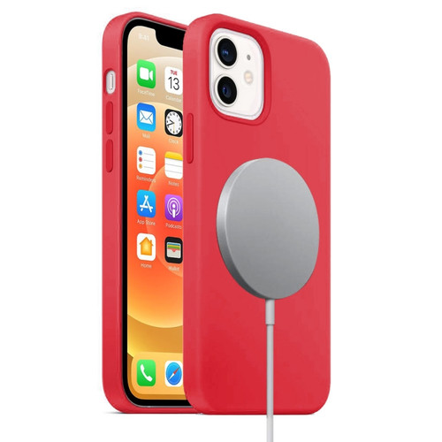 Magnetic Liquid Silicone Full Coverage Shockproof Case with Magsafe Charging Magnet