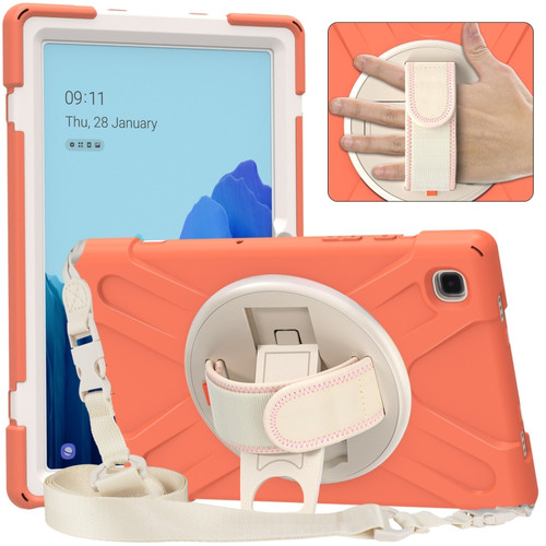 Pure Color Silicone + PC Protective Case with Holder & Shoulder Strap