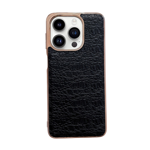 Sky Series Nano Electroplating Genuine Leather Phone Case