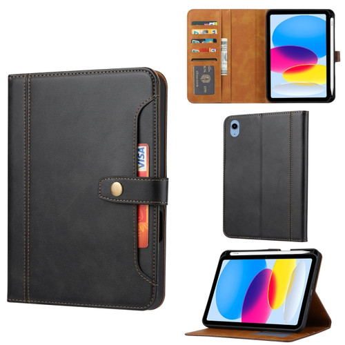 Calf Texture Double Fold Leather Smart Tablet Case