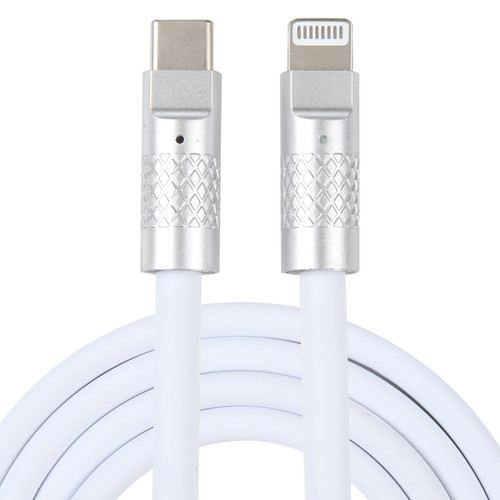 Mech Series 120W USB-C / Type-C to 8 Pin Metal Plug Silicone Fast Charging Data Cable, Length: 1.2m