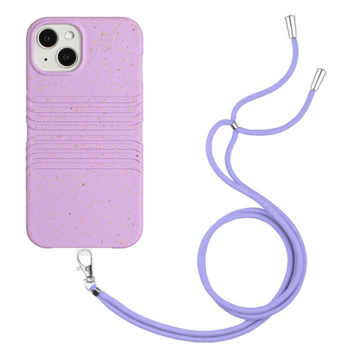 Wheat Straw Material Degradable TPU Phone Case with Lanyard