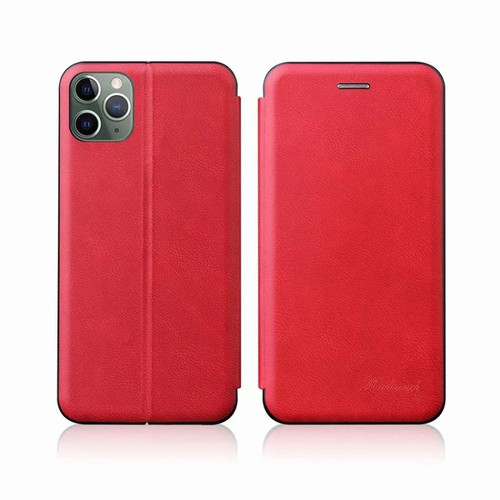 For iPhone 11 Pro Max TPU+PU Integrated Voltage Magnetic Card Holder Retro Leather Case