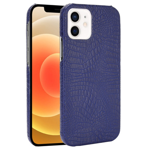 For iPhone 12 mini Shockproof Crocodile Texture PC + PU Case