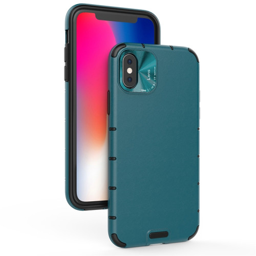 For iPhone 11 Pro  Shockproof Grain Leather  PC + TPU Case