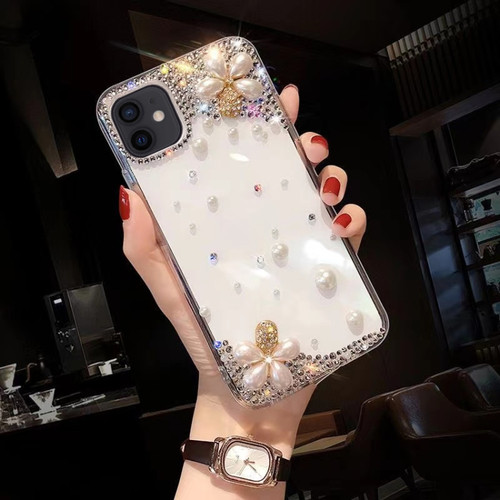 Pearl Flower Diamond TPU Phone Case