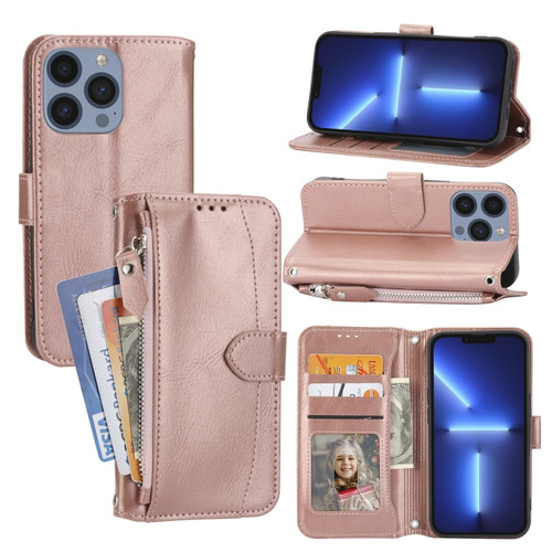 Oil Skin Zipper Wallet Leather Phone Case