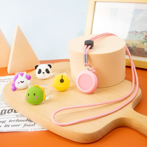 For AirTag Silicone Protective Case Necklace Cartoon Decoration Dustproof Drop-proof Case