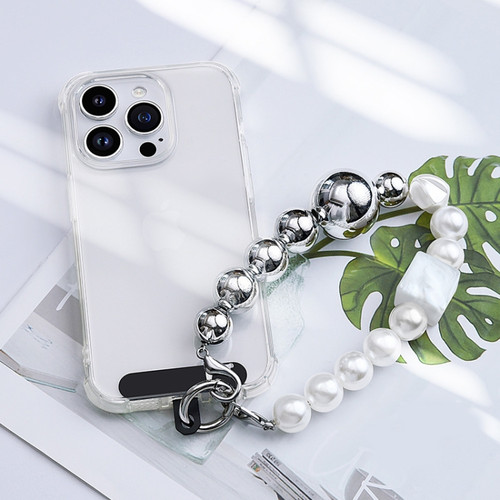 LEEU DESIGN Pearl Chain Mobile Phone Lanyard Camera Wrist Strap Bracelet