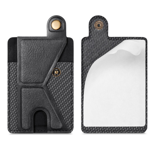 Multi-Function Bracket Magnetic Suction Buckle Phone Card Case PU Leather Card Sticker Holder