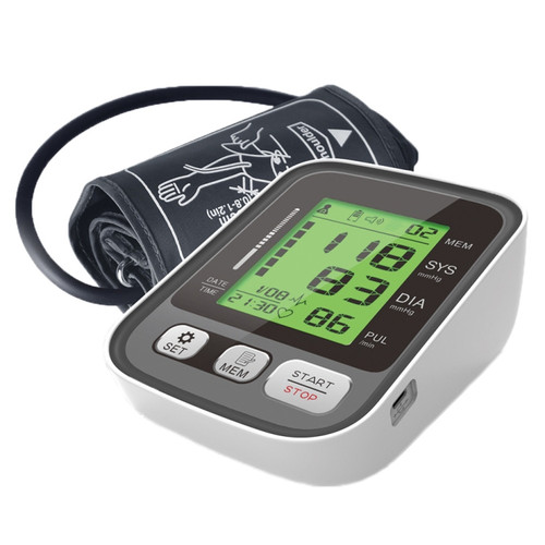 JZ-256A Tri-Color Backlight Automatic Upper Arm Sphygmomanometer Home Electronic Sphygmomanometer