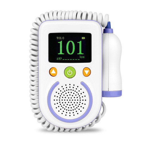 A100D  Digital Fetal Doppler Ultrasound Sound Baby Heartbeat Detector Monitor Rechargeable Prenatal Pocket Fetal Doppler Stethoscope