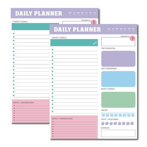 60pages /Book Weekly Planning Note Pad Schedule Time Management Planning Notebook