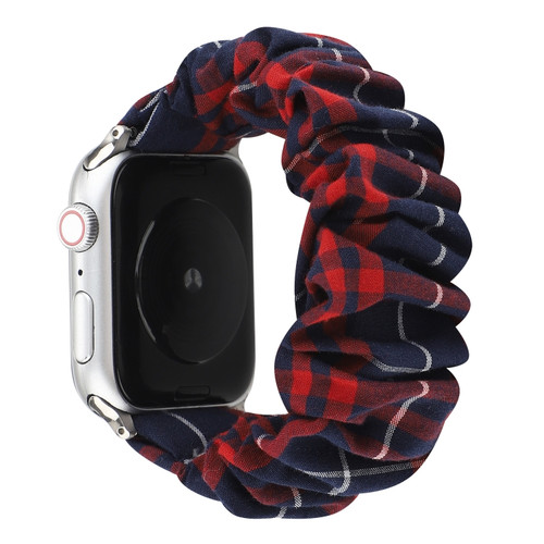 Plaid Flower Pattern Cloth Hair Ring Watchband