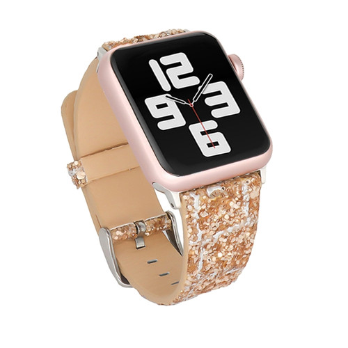 Glitter Sequins Leather Replacement Strap Watchband
