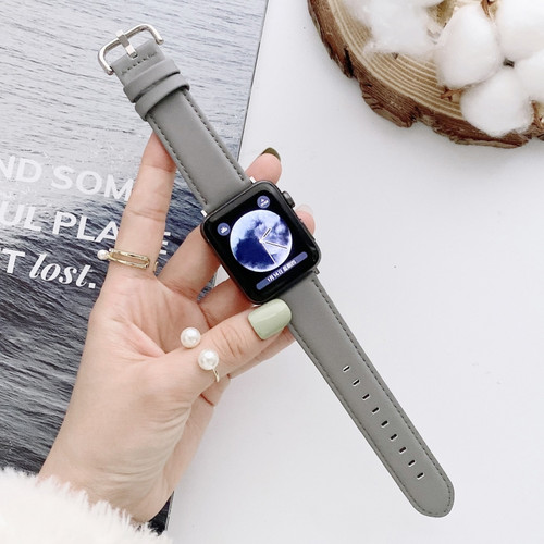 D Character Buckle Smooth Texture Replacement Watchbands For Apple Watch Series 6 & SE & 5 & 4 44mm / 3 & 2 & 1 42mm