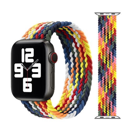 Metal Head Braided Nylon Replacement Watchbands, Size: L 155mm For Apple Watch Series 6 & SE & 5 & 4 40mm / 3 & 2 & 1 38mm