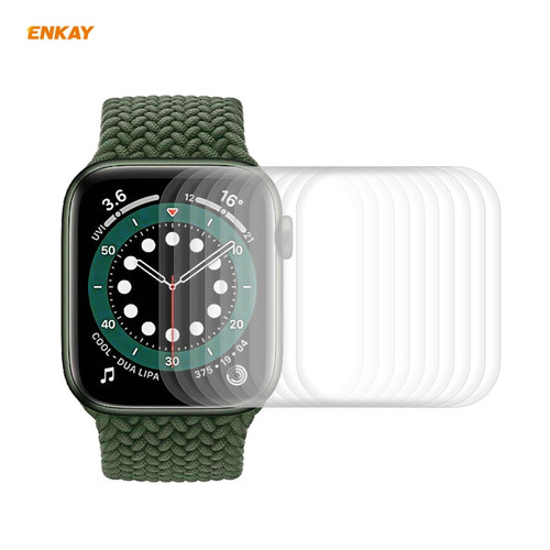 10 PCS For Apple Watch Series 6/5/4/SE 40mm ENKAY Hat-Prince 3D Full Screen PET Curved Hot Bending HD Screen Protector Film