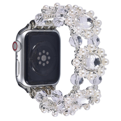 Beaded Pearl Gemstone Bracelet Watch Band