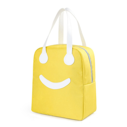 Smiley Face Lunch Box Bag Waterproof Insulated  Portable Bento Packet